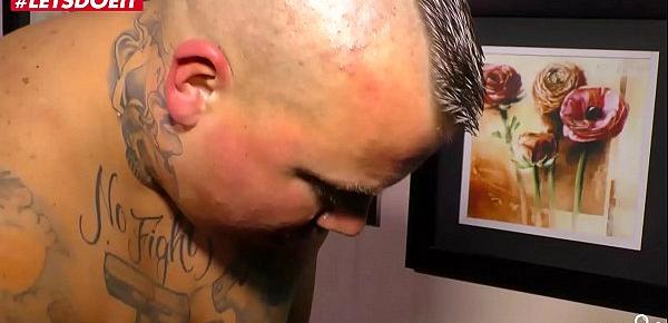  LETSDOEIT - Tattooed German Couple Fucks Hard On Their First SEXtape